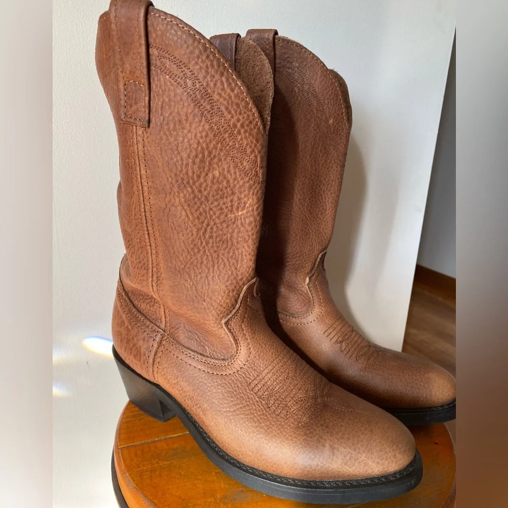 Masterson Boot Co. Brown Leather Cowboy Boots RB4002 Mens Size 8 D‎ Rodeo Ranch